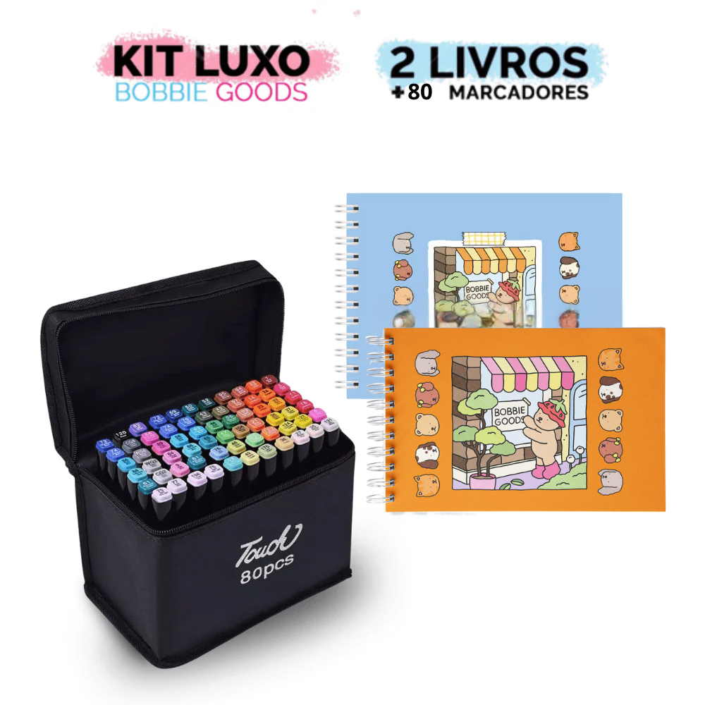 Kit Livro Bobbie Goods Original + Canetas Touch